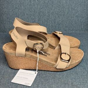 Birkenstock Papllio Soley Sandcastle Nubuck Women’s Wedge Heel Sandals size 9